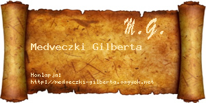 Medveczki Gilberta névjegykártya